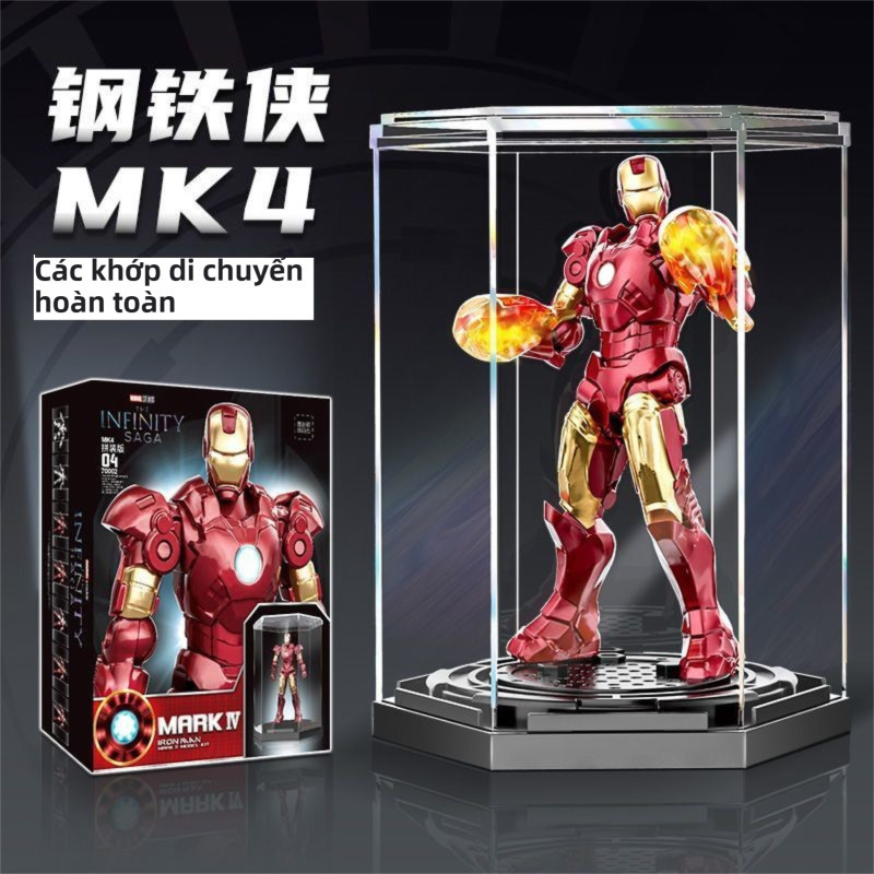 Iron Man Mecha Lắp ráp Đồ chơi trẻ em Đồ trang trí mô hình nhân vật hành động