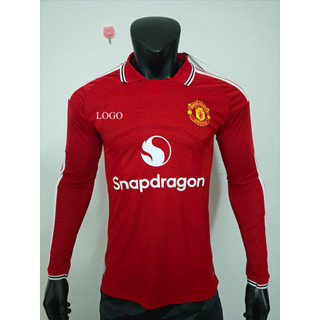 Áo đấu dài tay cầu thủ sân nhà Manchester United 2026-27 mới, Tên & Số tùy chỉnh, Vải thoáng khí cao cấp, S-3XL
