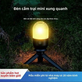 Đèn Lều Cắm Trại Hợp Kim Nhôm Đa Năng, Đèn LED Tích Điện Dã Ngoại Có Móc Treo