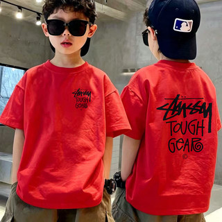 Áo Thun Trẻ Em Unisex In Chữ Thời Trang, Cotton Mềm, Áo Ngắn Tay, Phù Hợp Đi Học & Chơi, Cho Bé 3-12 Tuổi