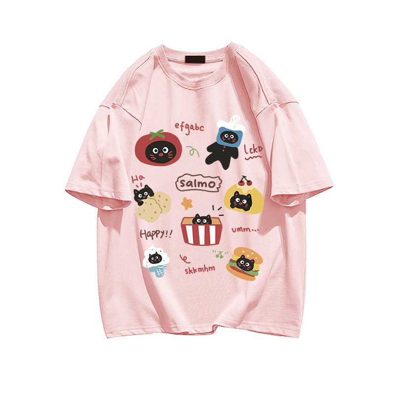 （Giao hàng 24h）Angela. áo thun đỏ nữ 100%cotton áo girl phố style xinh bigsize  áo thun cổ tròn