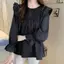 Mùa Xuân Thu Phong Cách Hàn Quốc Nấm Cạnh Áo Sơ Mi Rời Phong Cách Cho Bé Tươi Retro Phong Cách Hàng Ngày Mỏng Hơn Nhìn Tất Cả Trận Đấu Áo Sơ Mi
