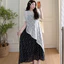 Bộ đồ bà bầu Váy in voan mùa hè + Bộ đồ hai mảnh ren