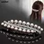 Kẹp Tóc SMILE, Kẹp Tóc Lò Xo Cao Cấp Hai Hàng, Vintage Giả Ngọc Trai Sáng Bóng Thanh Lịch Barrettes Phụ Kiện Tóc
