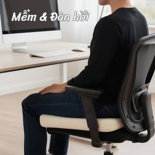 Đệm Ghế Văn Phòng Bọt Cường Lực Cao Vải Thoáng Khí Đa Năng Hỗ Trợ Tiện Dụng Sử Dụng Tại Nhà