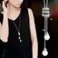AN.MART Cổ Điển Đơn Giản Ngọc Trai Dài Xoắn Ốc Có Thể Điều Chỉnh Mặt Dây Chuyền Nelace Dành Cho Nữ Bé Gái Tinh Tế Đa Năng Dây Chuyền Áo Len Phụ Kiện Quà Tặng VN