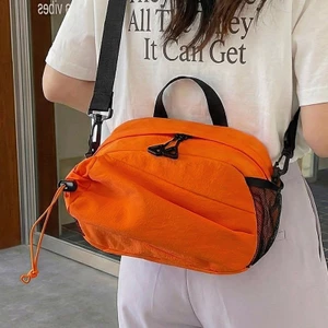 Nhật Bản Thường Ngày Nhẹ Vải Nylon Túi Nhỏ Đeo Vai Thời Trang Túi Đi Lại Di Động Túi Vuông Nhỏ