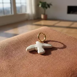 Tweeduj DIY Phụ Kiện Trang Sức Gốm Sứ Độc Đáo Peace Dove Hạt Cho Sáng Tạo Mặt Dây Chuyền Làm Dự Án VN