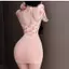 Kích thước lớn Pure Desire Rose Hip Váy Mẹ Cấp trần tinh khiết Váy hoa nhập vai nhẹ nhàng