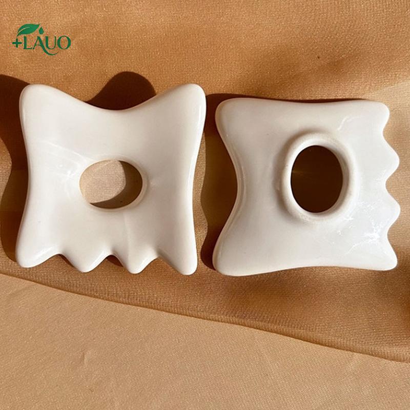 Springevenstar Gốm Sứ Cạo Mặt Dụng Cụ Gốm Gua Sha Ban Chống Lão Hóa Chăm Sóc Da Mặt Giảm quầng thâm Loại bỏ nếp nhăn Springevenstar