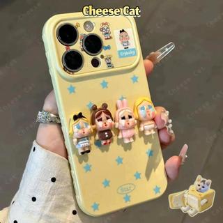 Bốn ốp điện thoại màu kẹo hợp thời trang dành cho búp bê DIY dành cho iPhone 11 12 13 14 15 16 17 Pro Max