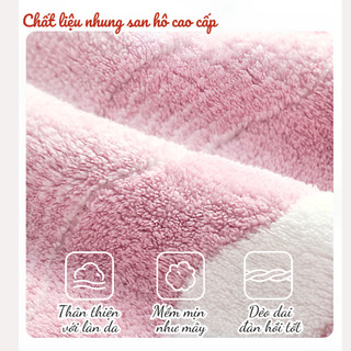 Khăn Tắm Nhung San Hô Cao Cấp Siêu Thấm Hút, Khăn Lau Người Khổ Lớn Êm Ái Thấm Nước Nhanh Bền Đẹp
