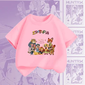 Zootopia 2026 Mùa Hè Mới Cổ Tròn Rời Phù Hợp Với Trẻ Em Áo Thun Tay Ngắn Thời Trang Trẻ Em Mùa Hè Top