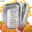 NORDICLIFE 10 Cái Hộp Giấy Nhôm, Lò Nướng Chống Dính BBQ Dụng Cụ Nướng Bánh Khay Giấy Thiếc Thực Phẩm, Khay Chiên Không Khí Chống Dầu 6 / 7 / 8 Inch Có Thể Tái Sử Dụng