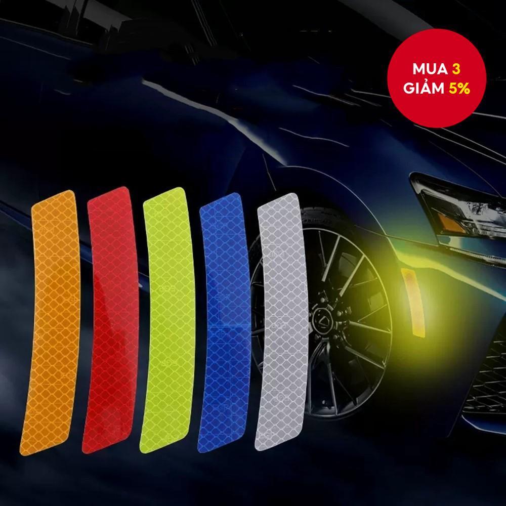 2 Miếng Dán Xe Hơi Phản Quang Xước Dấu Hiệu Đèn Pha Cản Miếng Dán Chống Thấm Nước Decal