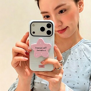 Họa tiết sọc và ngôi sao với vỏ bảo vệ chân đế ngôi sao cho iPhone 11 12promax 13pro15pro 15promax 14 14promax 14pro 16 pro max 16 plus 17promax ốp lưng hai trong một
