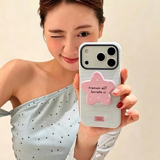 Họa tiết sọc và ngôi sao với vỏ bảo vệ chân đế ngôi sao cho iPhone 11 12promax 13pro15pro 15promax 14 14promax 14pro 16 pro max 16 plus 17promax ốp lưng hai trong một