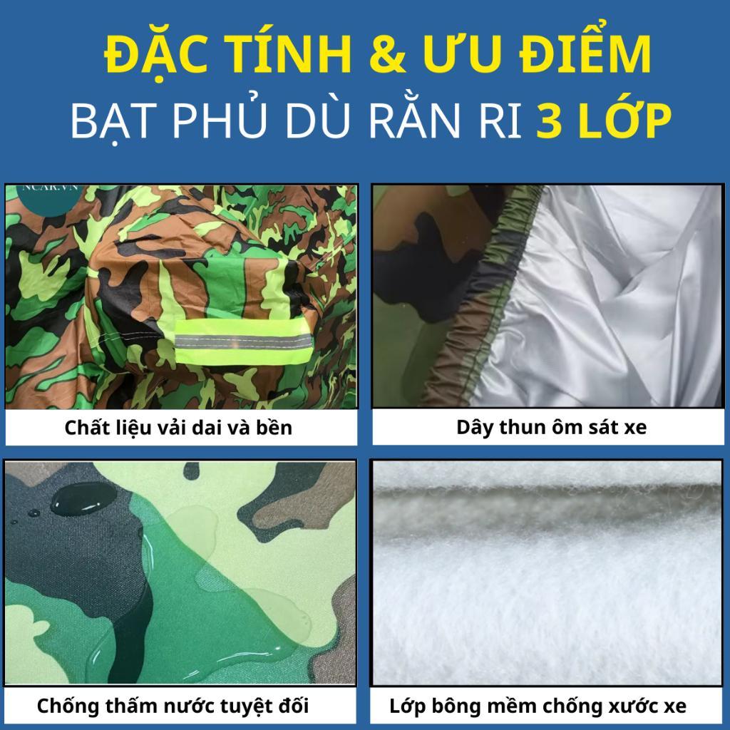 Bạt Phủ Ô Tô, Bạt Che Nắng Ô Tô 3 Lớp Rằn Ri ,Chống Nóng , Chống Mưa cho các dòng xe con 4 chỗ 5 chỗ 7 chỗ bán tải