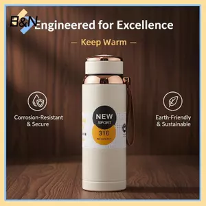 Bình giữ nhiệt hình ngôi sao bằng thép không gỉ B & N dung tích lớn 1000ml 316 Lý tưởng để đi bộ đường dài cắm trại.