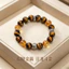 Nam sang trọng vàng hổ mắt citrine tháp vàng pha lê vòng tay giàu có thu hút cao cấp đá tự nhiên đính cườm tay trang sức