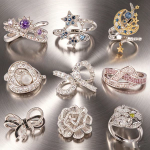 Cao Cấp Ánh Sáng Pháp Sang Trọng Nhẫn Mạ Đồng 18k Thật Vàng Nhẫn Mở Có Thể Điều Chỉnh Nhà Sản Xuất Di Chuyển Màu Cao Bảo Quản Trang Sức