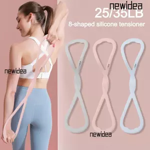 Dây tập thể dục NEWIDEA, Dây kháng silicon mềm 25 / 35 LB, Thời trang phục hồi nhanh Hình di động 8 Dây kéo đàn hồi Tập thể dục tại nhà