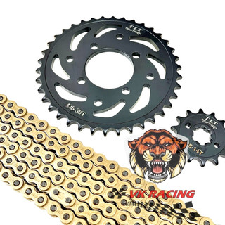 Bộ nhông sên đĩa NSD xích sên TLT thái lan raider fi - satria fi (Black 428H mạ đồng 14-38-126L)