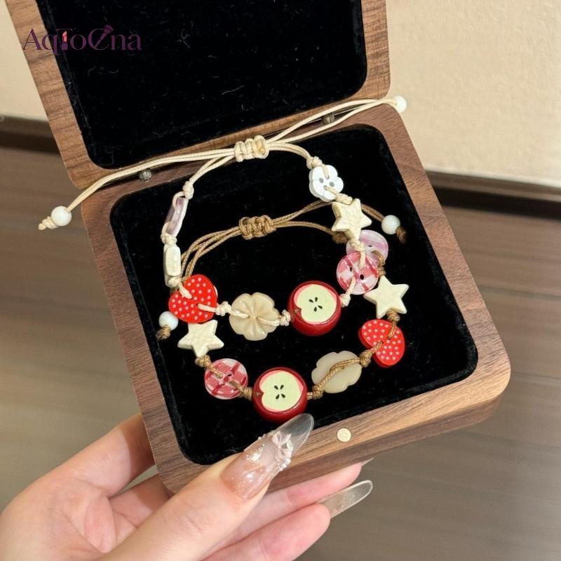 Vòng tay bé gái dây nâu AqToCna có thiết kế hoàn hảo để kỷ niệm sinh nhật và các bữa tiệc AqToCna