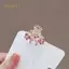 PNPIA- Thời Trang Mini Cua Kim Loại Kẹp Tóc Nhỏ Phụ Kiện Tóc Cho Nữ Cô Gái Hồng Kim Cương Giả Nơ Hoa Tóc Pin Bên Nổ Kẹp