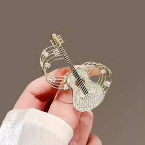 2024 Ghi Chú Đàn Guitar Thổ Cẩm Quần Áo Cao Cấp Phù Hợp Với Phụ Kiện Pin Niche Thiết Kế Corsage 6.8