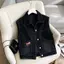 Áo Vest Denim có ve áo cổ điển Hàn Quốc dành cho nữ 2026 Phong cách mới dáng rộng mỏng hơn Áo khoác ghi lê không tay phù hợp