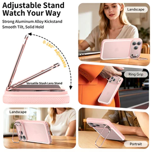 ốp lưng điện thoại giá đỡ máy ảnh Apple 17pm mới có kết thúc mờ, lỗ mịn, lỗ vòng nút và vỏ iPhone 16 Pro