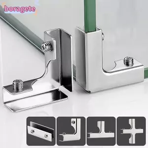 Kẹp thủy tinh BORAGETE Thép không gỉ gia cố loại L Bảo vệ góc chữ T