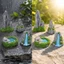 Đồ trang trí cảnh quan vi mô - Đồ thu nhỏ bằng đá nhựa mô phỏng - Trang trí cây cảnh bể cá mọng nước - Tượng núi thác nước Mini - Đồ thủ công bằng nhựa DIY / Giao hàng miễn phí