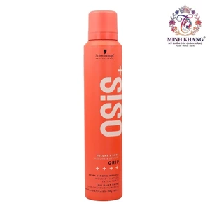 Keo bọt Mousse phồng tóc siêu cứng Schwarzkopf Osis+ 4 Grip 200ml [ MK ]