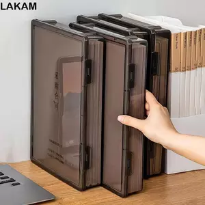 Hộp lưu trữ chứng chỉ LAKAM, Hộp tập tin A4 chống bụi trong suốt, Nhựa thực tế Đa chức năng A4 lưu trữ đa chức năng Tổ chức văn phòng phẩm