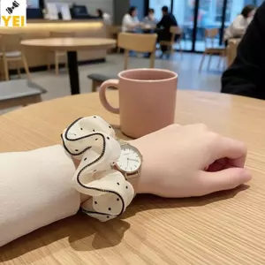 < YEI > 3 Dây Buộc Tóc Vải Ngọt Ngào Tối Giản Cho Nữ Bé Gái Hoa Chấm Bi In Hình Tóc Scrunchies Phụ Kiện Co Giãn Mới