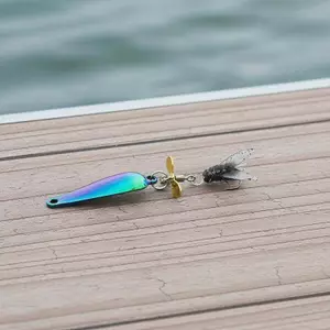 Littleloves1 Hiệu Suất Câu Cá Với 5 Con Bay Quay Cánh Quạt Kim Loại Kim Sa Lấp Lánh Dụ VN