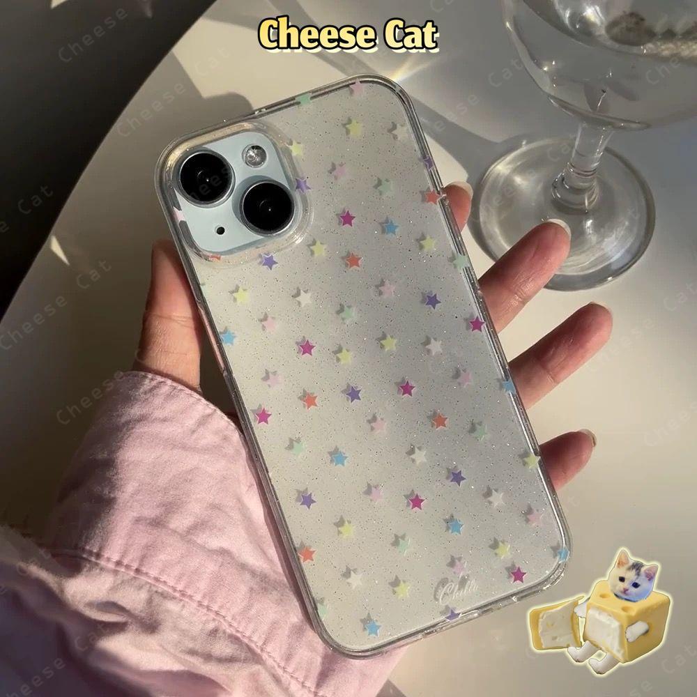 Ốp điện thoại ngôi sao nhiều màu sắc lấp lánh cho iPhone 15 14 13 12 11 16 17 Pro Max 17 Air Xs XR 7Plus