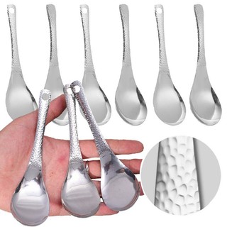 Muỗng ăn tối chống trượt bằng thép không gỉ - Muỗng dưa hấu đánh bóng cổ điển dày