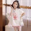 Bé Gái Hoạt Hình Ba Chiều Gạc Tay Ngắn Giữa Lớn Trẻ Em Mùa Hè Thoáng Khí Top 110-160 Kích Thước VIRZ