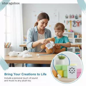Dây kéo Mô-đun âm thanh có thể ghi được Sắc nét trong suốt Playba Giọng nói tùy chỉnh cho đồ chơi nhồi bông DIY Sở thích Đồ dùng làm thủ công Đẹp