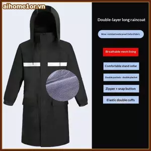 Áo mưa có mũ trùm đầu AIHOM Thiên cho xe đạp điện Xe máy Thiết kế chia phản quang để đi xe Storm Protec Cắm trại ngoài trời,