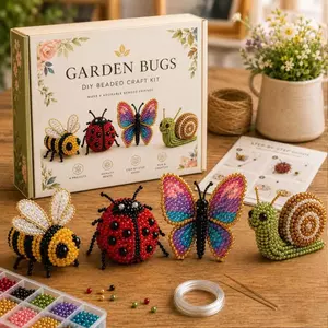 Thủ Công Supplie DIY Động Vật Đính Hạt Bộ Handmade Nhỏ 3D Đính Hạt Động Vật Thủ Công Bộ Hạt Dễ Thương Có Hướng Dẫn saixit2vn