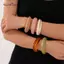 AqToCna Smooth Round Acrylic Cuff Lắc Tay Dành Cho Nữ Vintage Phóng Đại Màu Thạch Smudging Lắc Tay Nhựa Rộng Vòng Tay Phụ Kiện AqToCna