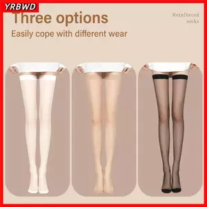 YRBWD 2 Đôi Tất Đầu Gối Đùi, Tất Lụa Bóng Màu Trơn, Gợi Cảm Xuất Hiện Tất Dài Siêu Mỏng Gothic