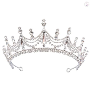 Vương miện hợp kim Cubic Zirconia cho tiệc cưới Lễ kỷ niệm sinh nhật