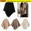 SUNKISSD Pashmina Khăn Choàng, Dày Không Đều Dệt Kim Dày Ấm Áp Poncho, Ấm Áp Có Nút Áo Len Thường Ngày Khăn Choàng Khăn Mùa Thu Đông