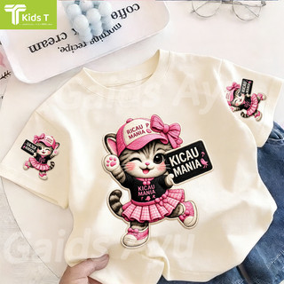 COD✅ (Hồ Chí Minh)Kids T Mall Áo phông tay ngắn In hình hoạt hình Áo Kiểu rộng và ấn tượng Trẻ em thời trang #VN188