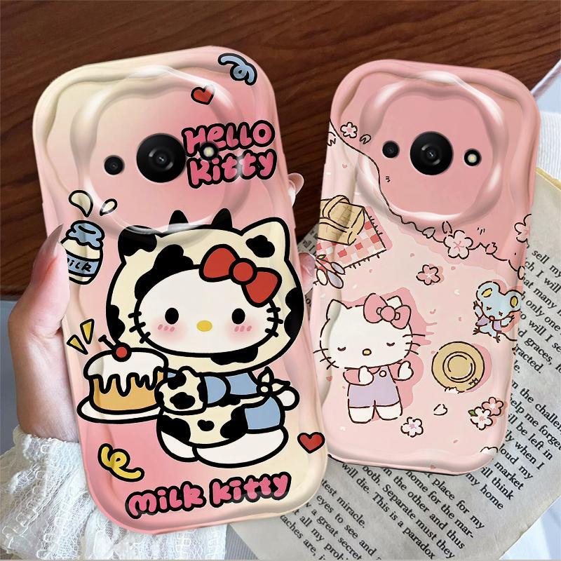 Thích hợp cho Redmi A3 / POCO C61 4G 3D Girls Soft TPU Cartoon Kitty Female Vỏ điện thoại chống sốc